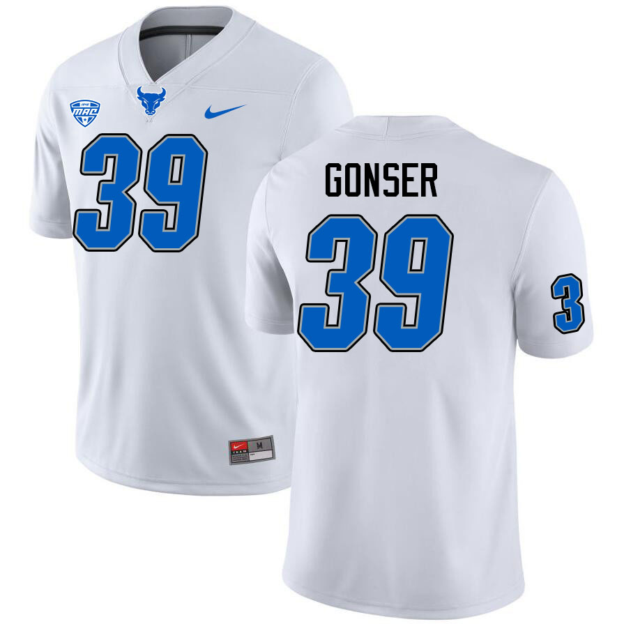 Mitchell Gonser UB Bulls Jersey,University Of Buffalo Bulls #39 Mitchell Gonser Jersey Youth-White